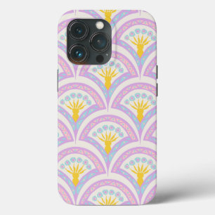 Pastel coloured shell pattern iPhone 13 pro case