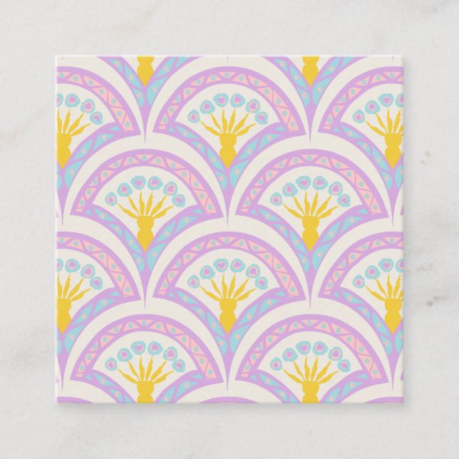 Pastel coloured shell pattern discount card (Front)