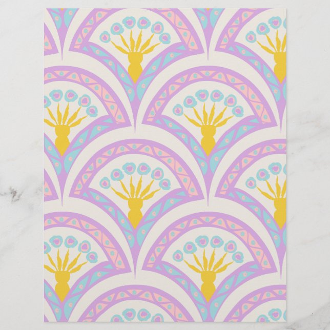 Pastel coloured shell pattern flyer (Front)