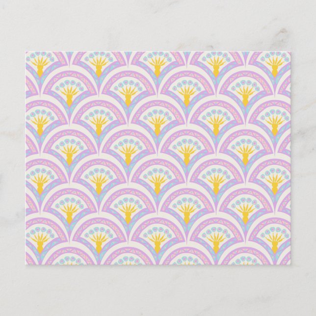 Pastel coloured shell pattern flyer (Front)