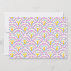 Pastel coloured shell pattern invitation