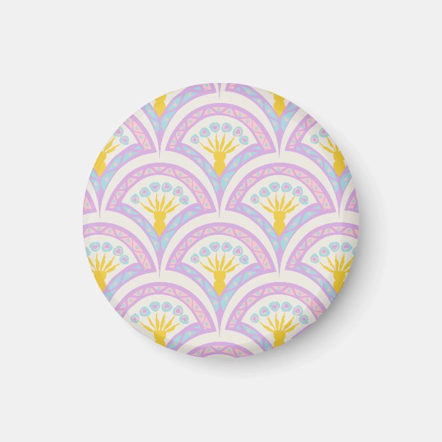 Pastel coloured shell pattern magnet (Front)
