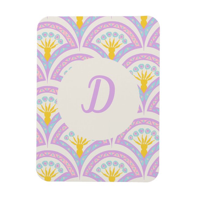 Pastel coloured shell pattern magnet (Vertical)