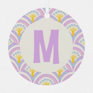 Pastel coloured shell pattern metal ornament
