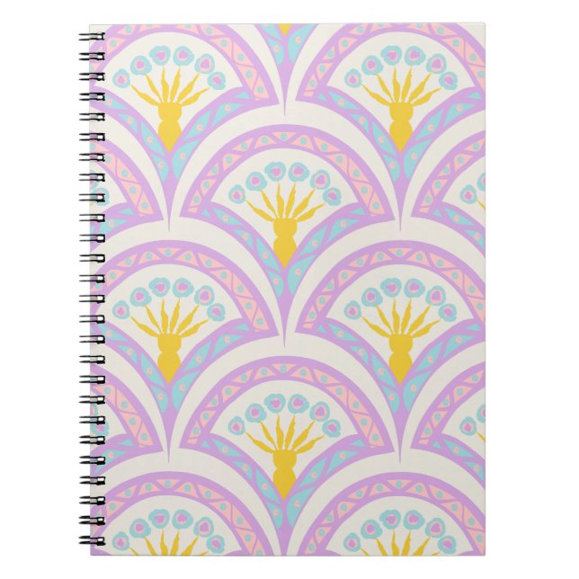 Pastel coloured shell pattern notebook (Front)