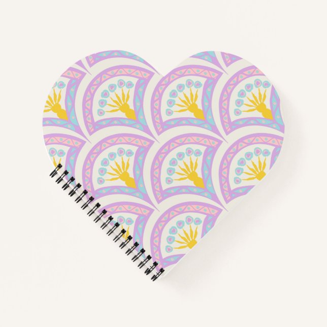 Pastel coloured shell pattern notebook (Front)