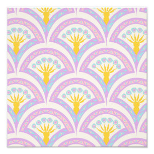 Pastel coloured shell pattern photo print