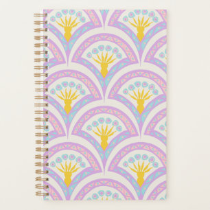 Pastel coloured shell pattern planner