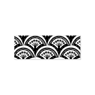 Pastel coloured shell pattern self-inking stamp
