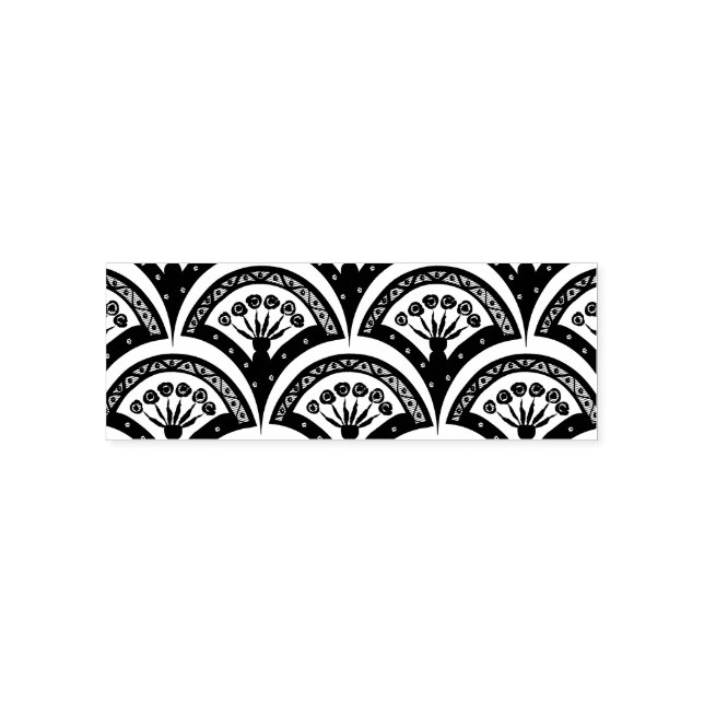 Pastel coloured shell pattern self-inking stamp (Design)