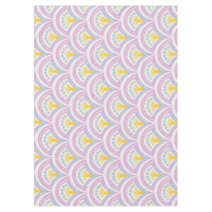 Pastel coloured shell pattern tablecloth