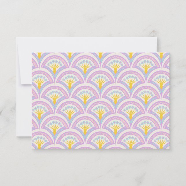 Pastel coloured shell pattern thank you card (Front)