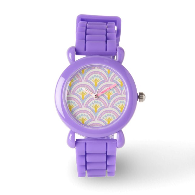 Pastel coloured shell pattern watch (Front)