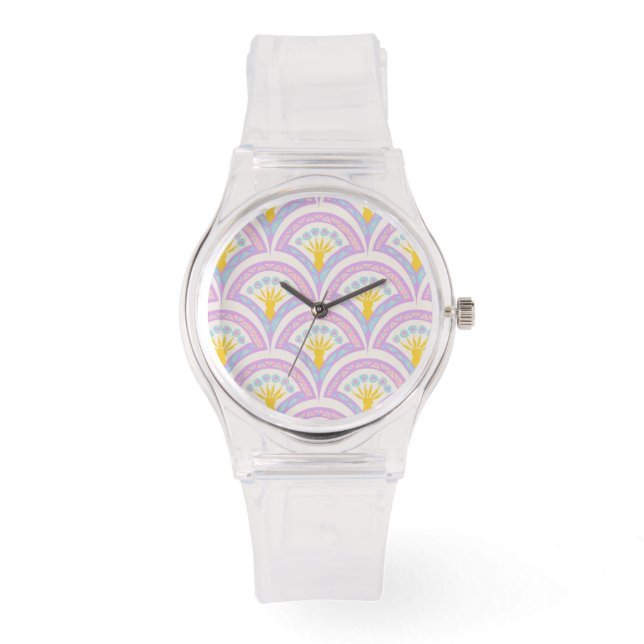 Pastel coloured shell pattern watch (Front)