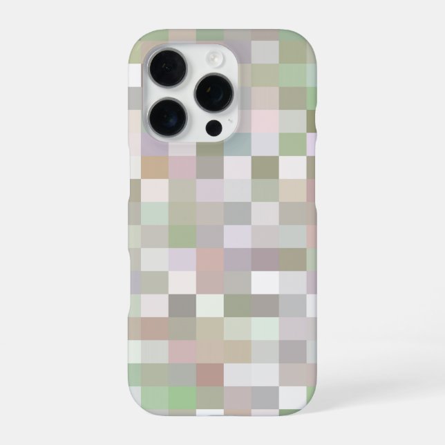 Pastel Coloured Square Pattern iPhone Case (Back)