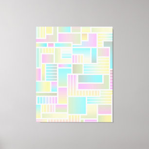 Pastel Colourful Abstract Art Wall Canvas Print