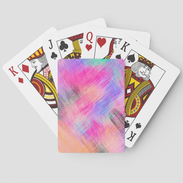 Pastel Colourful Abstract Background Playing Cards (Back)