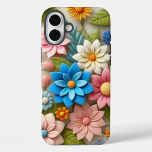 Pastel Colourful Floral iPhone 16 Plus Case