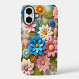 Pastel Colourful Floral iPhone 16 Case