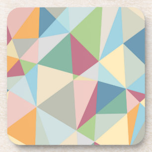 Pastel Colourful Modern Abstract Geometric Pattern Coaster
