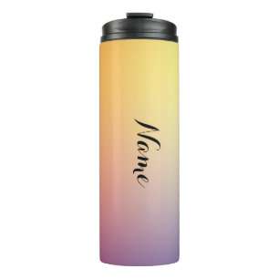 Pastel Colourful Rainbow Gradient Thermal Tumbler