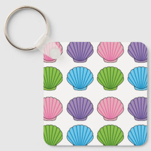 Pastel Colourful Seashell Pack Keychain