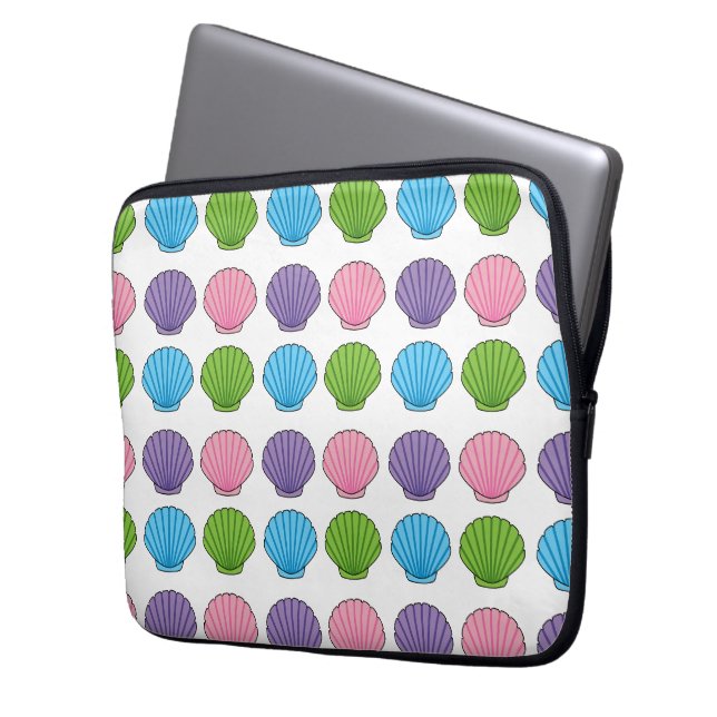 Pastel Colourful Seashell Pack Laptop Sleeve (Front Left)