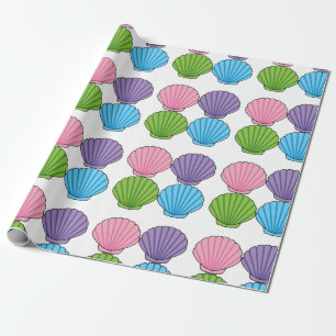 Pastel Colourful Seashell Pack Wrapping Paper