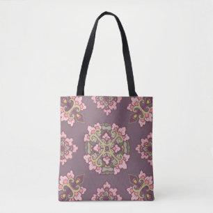 Pastel Colourful Tracery Ornament Tote Bag