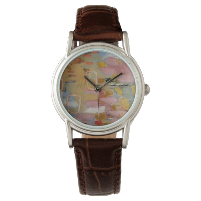 Pastel Colours Abstract Design Watch (Front)