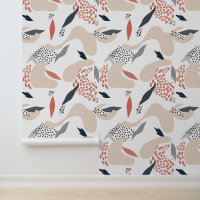 Pastel Colours Abstract Flowers Pattern