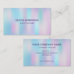Pastel Colours Abstract Iridescent Background Business Card