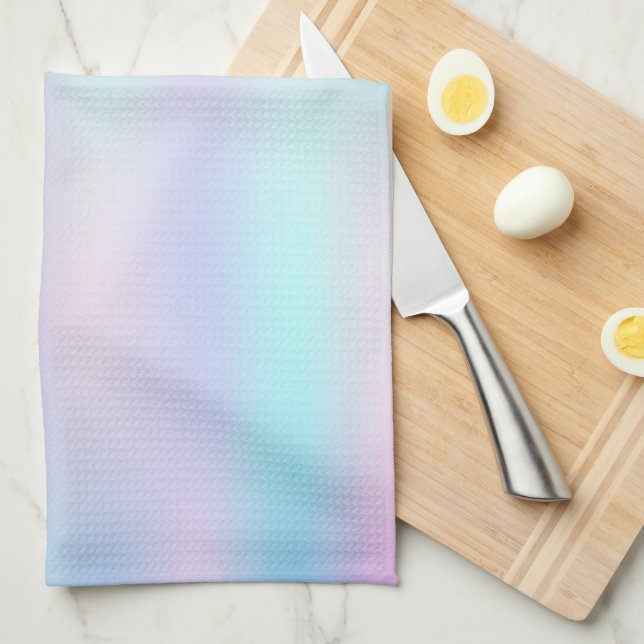 Pastel Colours Abstract Iridescent Background Kitchen Towel (Quarter Fold)