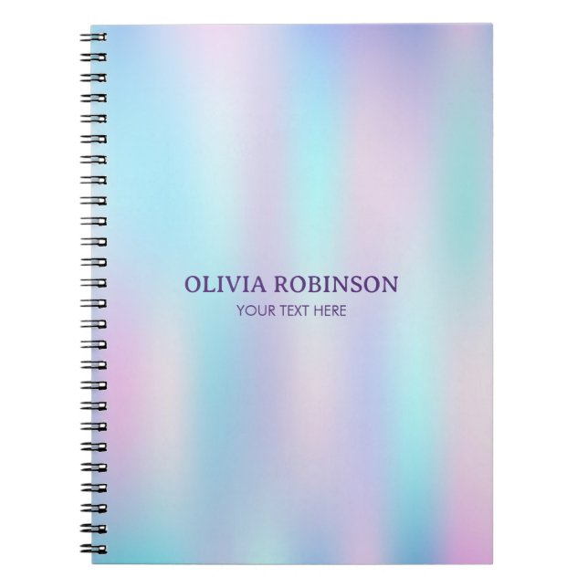 Pastel Colours Abstract Iridescent Background Notebook (Front)