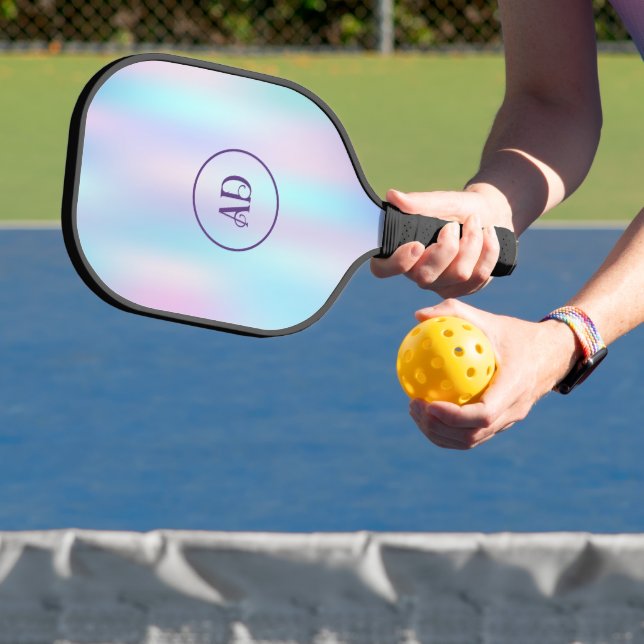Pastel Colours Abstract Iridescent Background Pickleball Paddle (Insitu)