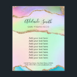 pastel colours agate flyer<br><div class="desc">beauty salon professional makeup artist flyer</div>
