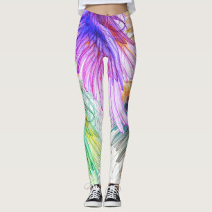 Pastel Colours Angel Wings on Customized Tight Leggings