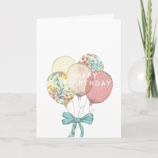 Pastel Colours Birthday Card (Front)