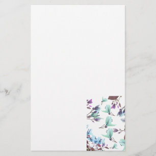 Pastel Colours Bougainvillea Flowers Stationery