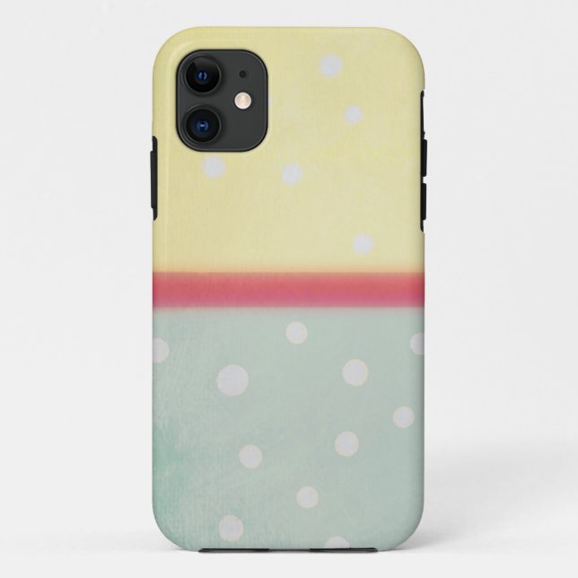 Pastel Colours Cream Polka Dots Case-Mate iPhone Case (Back)