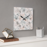 Pastel colours delicate ornamental floral motifs