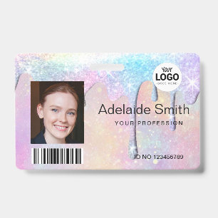 pastel colours drips badge