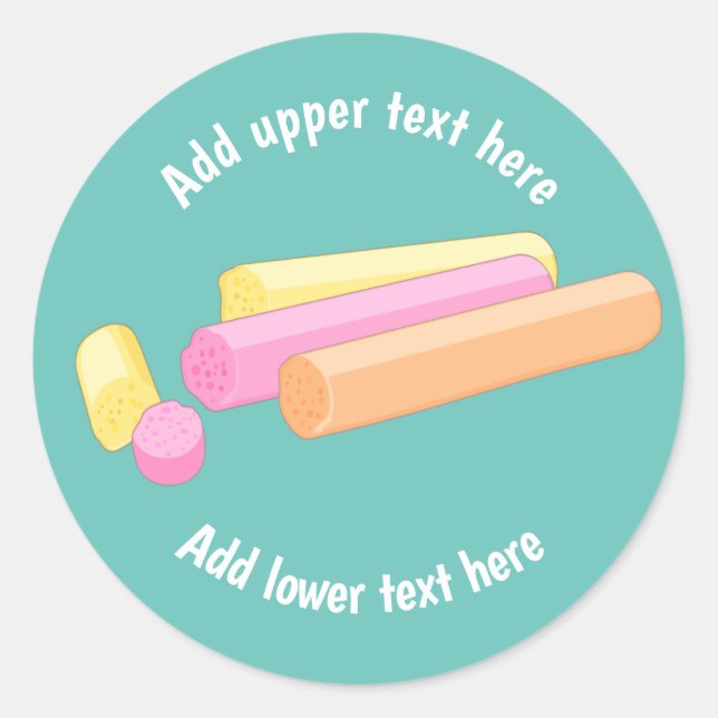 Pastel Colours Edinburgh Soft Rock Candy - own tex Classic Round Sticker (Front)