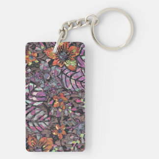 Pastel Colours floral pattern romantic digital art Keychain