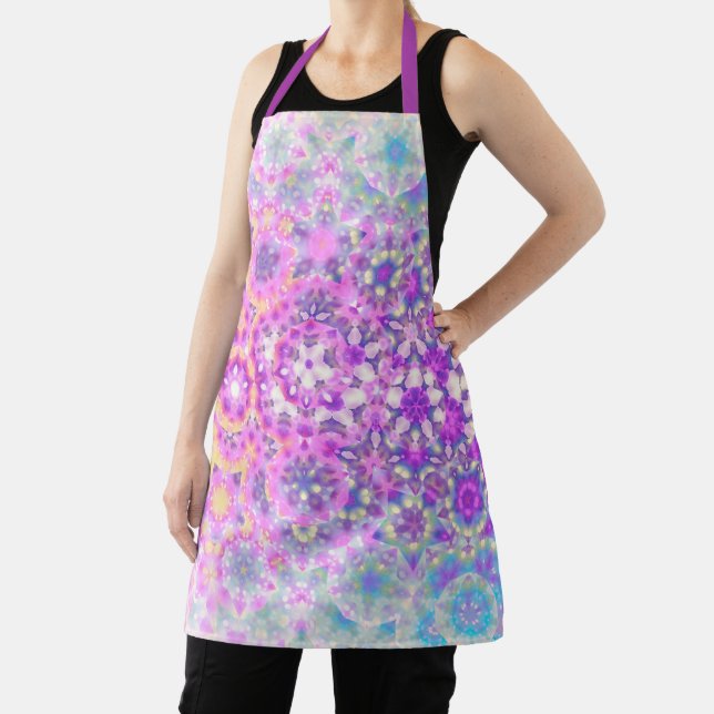 Pastel Colours Geometric Abstract Pattern Apron (Insitu)