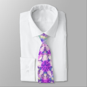 Pastel Colours Geometric Abstract Pattern Tie