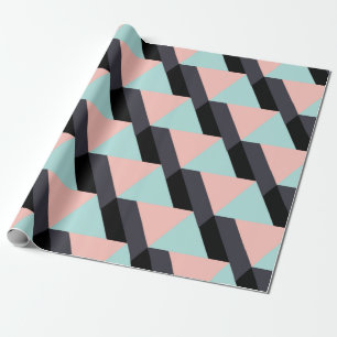Pastel colours geometric pattern wrapping paper
