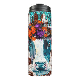 Pastel Colours Heifer Cow  Thermal Tumbler