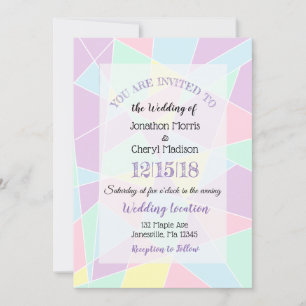 Pastel Colours Invitations de mariage
