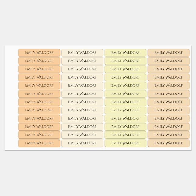 Pastel Colours Kids Name Clothing Labels for Schoo (Sheet)